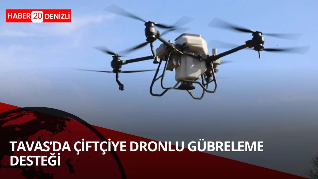 Çiftçiye dronlu gübreleme desteği