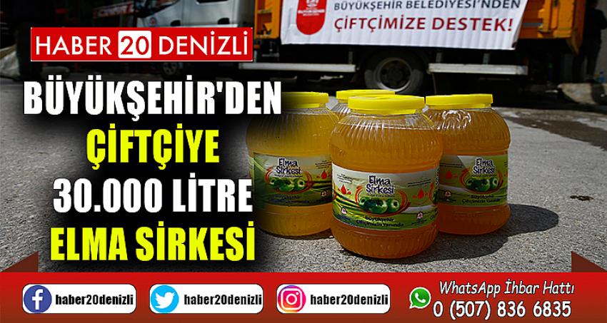 Büyükşehir'den çiftçiye 30.000 litre elma sirkesi