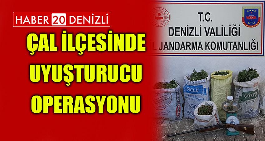 ÇAL İLÇESİNDE UYUŞTURUCU OPERASYONU