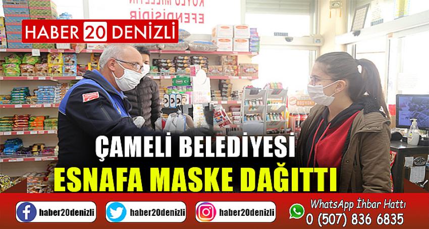 ÇAMELİ BELEDİYESİ ESNAFA MASKE DAĞITTI