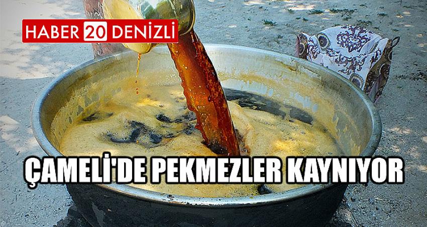 ÇAMELİ'DE PEKMEZLER KAYNIYOR