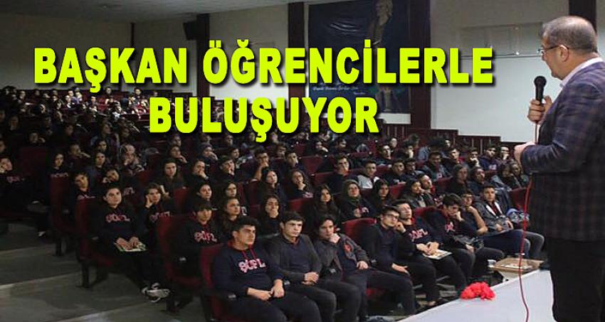 BAŞKAN ÖĞRENCİLERLE BULUŞUYOR....