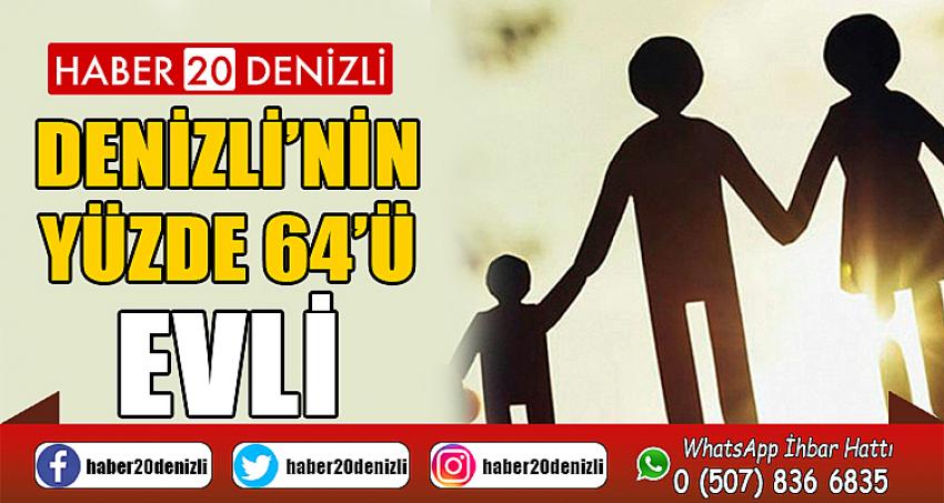 Denizli’nin yüzde 64’ü evli