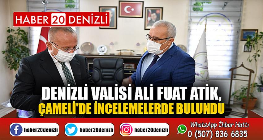 Denizli Valisi Ali Fuat Atik, Çameli'de incelemelerde bulundu