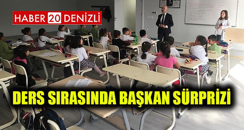 Ders sırasında Başkan sürprizi