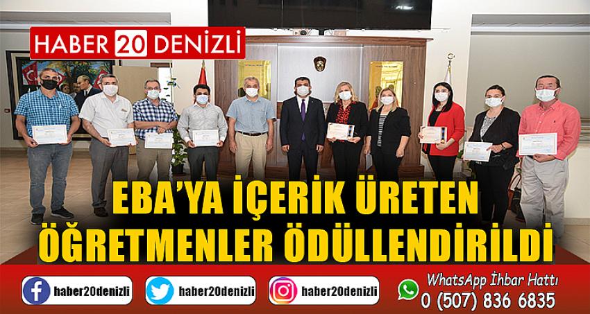 EBA’ya içerik üreten öğretmenler ödüllendirildi