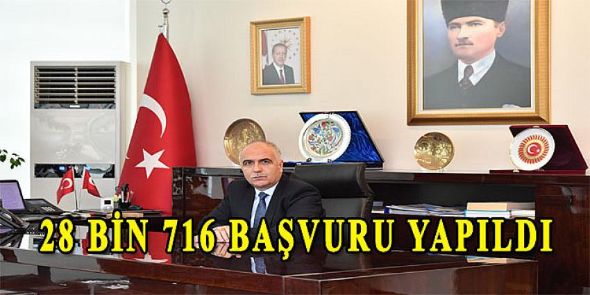 28 BİN 716 BAŞVURU YAPILDI