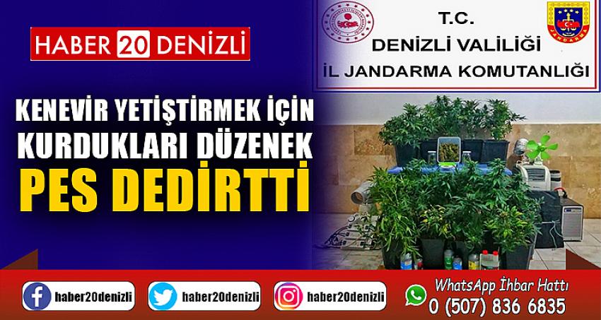 Kenevir yetiştirmek için kurdukları düzenek pes dedirtti