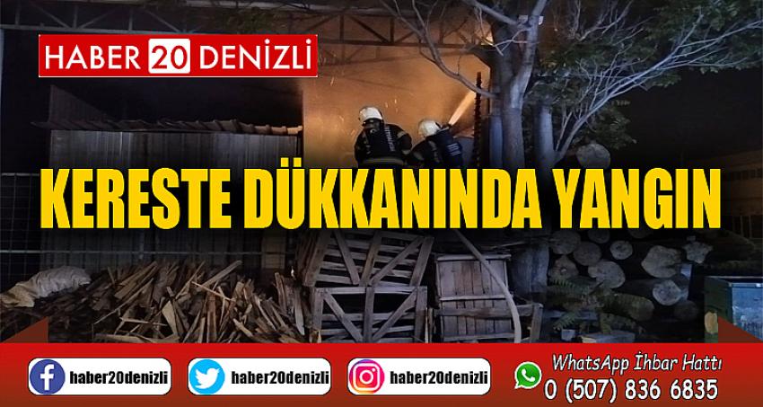 Kereste dükkanında yangın