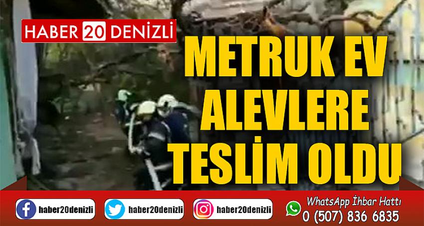 Metruk ev alevlere teslim oldu