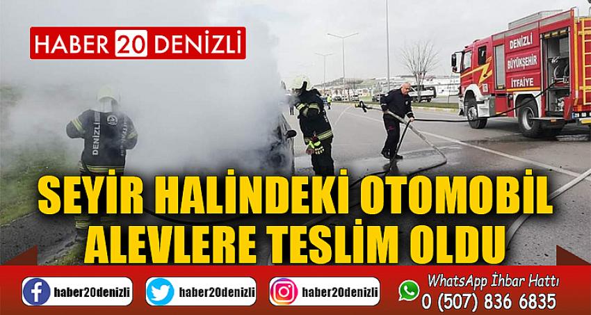 Seyir halindeki otomobil alevlere teslim oldu