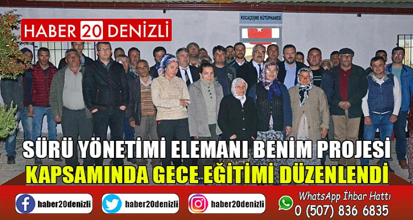 Sürü Yönetimi Elemanı Benim Projesi Kapsamında Gece Eğitimi Düzenlendi