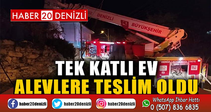 Tek katlı ev alevlere teslim oldu