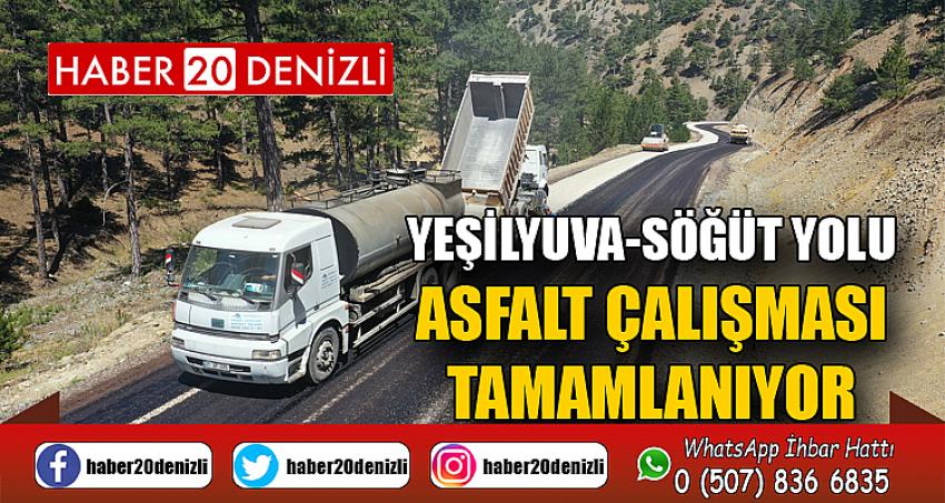 Yeşilyuva-Söğüt yolu asfalt çalışması tamamlanıyor