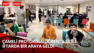 Çameli protokolü İmam Hatip Lisesinin iftarında öğrencilerle buluştu