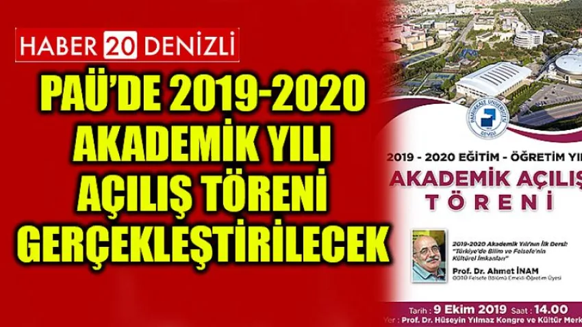 PAÜ’de 2019-2020 Akademik Yılı Açılış Töreni Gerçekleştirilecek