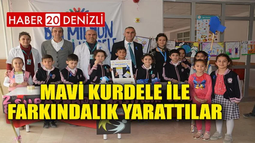 Mavi Kurdele ile Farkındalık Yarattılar