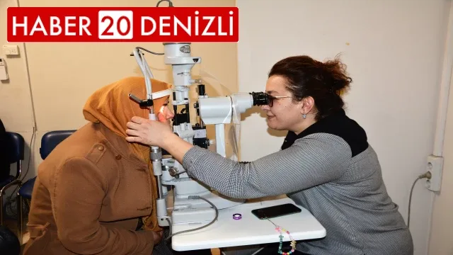 Başına kolon düşen depremzedenin göz tedavisi Denizli’de yapıldı