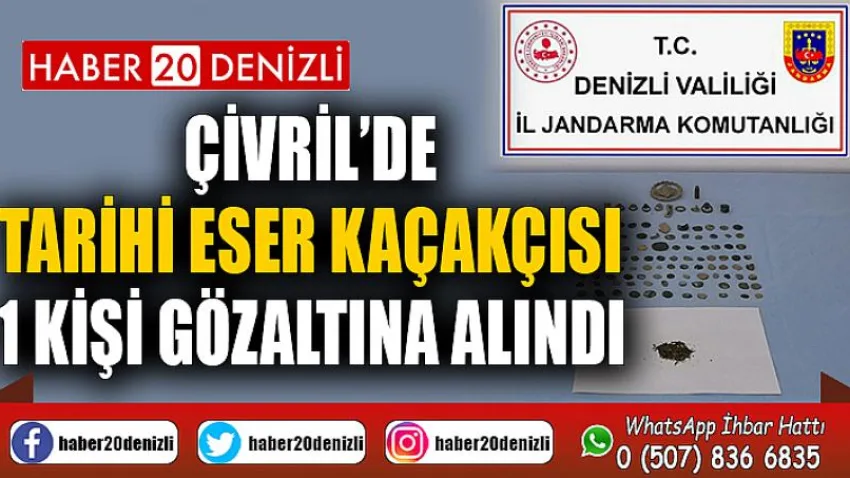 Çivril’de tarihi eser kaçakçısı 1 kişi gözaltına alındı