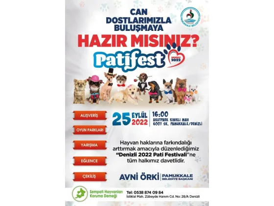Pamukkale’nin en özel festivali Patifest bu pazar gerçekleşecek