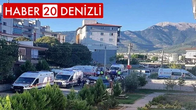 Otomobille çarpışan okul servisi apartman bahçesine uçtu: 14 yaralı