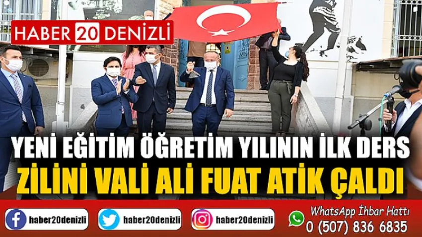 Yeni eğitim öğretim yılının ilk ders zilini Vali Ali Fuat Atik çaldı