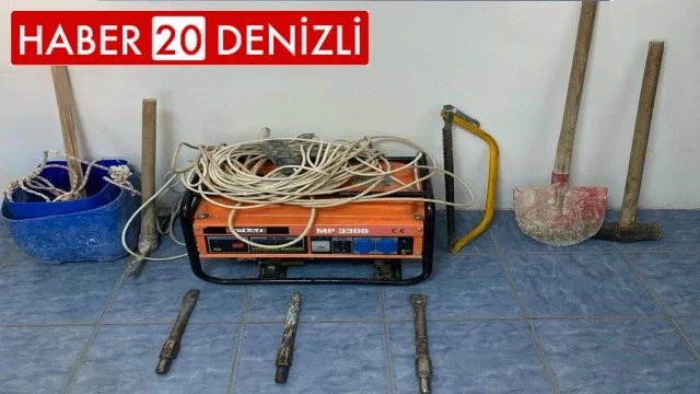 Define avcıları kazdıkları 35 metrelik kuyuda suçüstü yakalandı