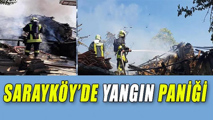 Sarayköy'de Yangın Paniği