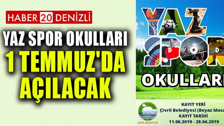 Yaz Spor Okulları 1 Temmuz'da Açılacak