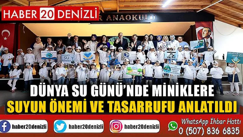 Dünya Su Günü’nde miniklere suyun önemi ve tasarrufu anlatıldı