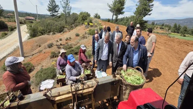 Başkan Pütün, Genel Başkan Yardımcısı Osmanağaoğlu ile birlikte Beyağaçlı çiftçilerle buluştu