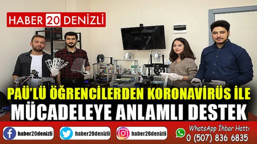 PAÜ’lü Öğrencilerden Koronavirüs ile Mücadeleye Anlamlı Destek