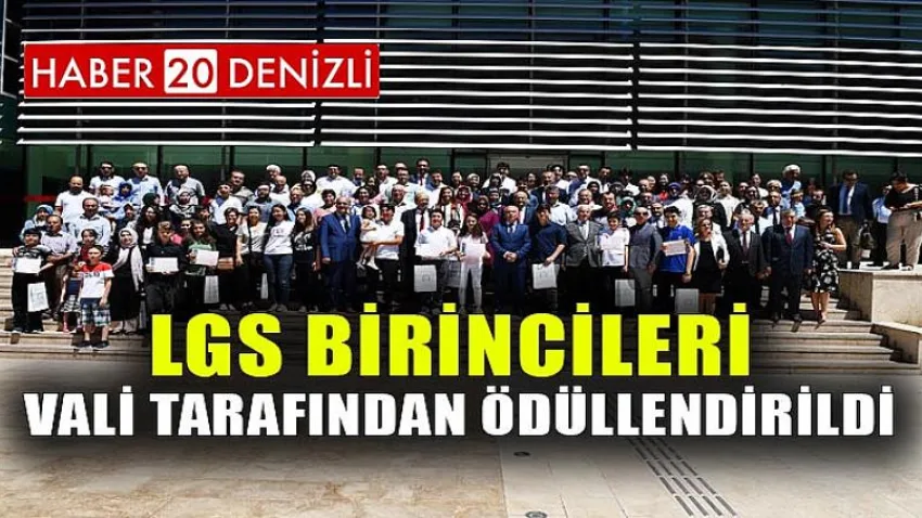 LGS Birincileri Vali Tarafından Ödüllendirildi