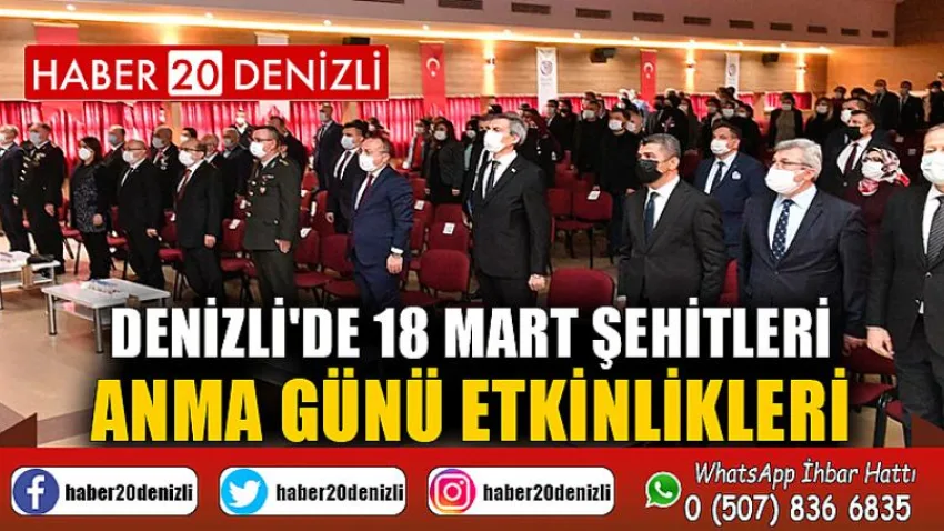 Denizli'de 18 Mart Şehitleri Anma Günü etkinlikleri