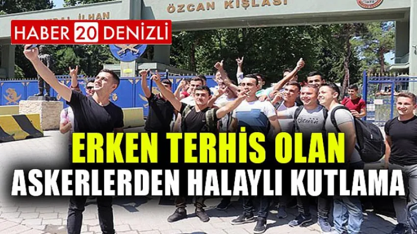 Erken Terhis Olan Askerlerden Halaylı Kutlama