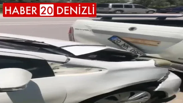Tırdan kayan sıfır SUV araç, park halindeki otomobillere çarptı