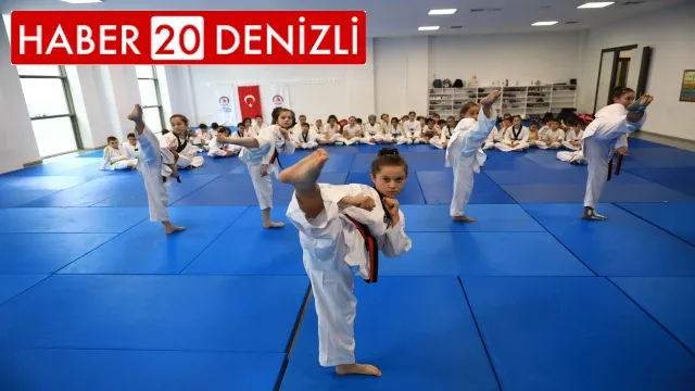 Denizli’de 23 ayrı branşta 25 bin kursiyere spor imkanı