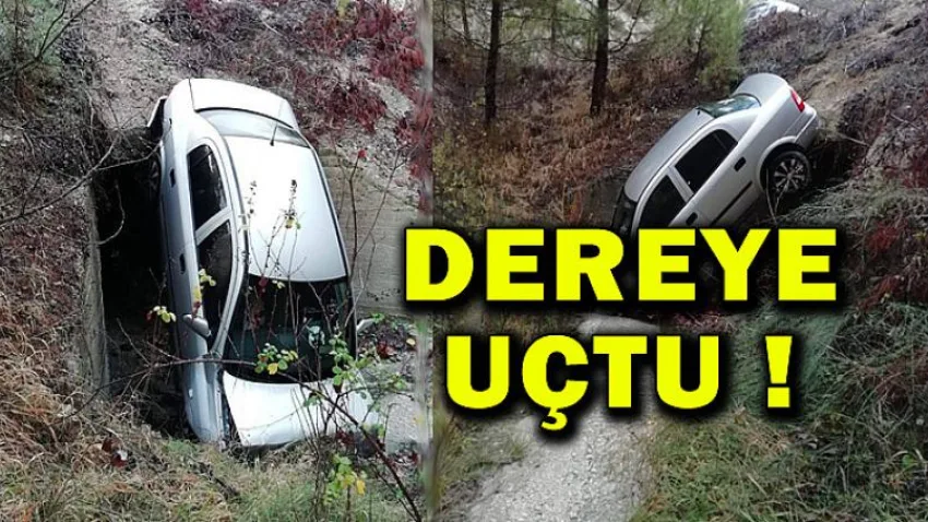 Otomobil Dereye Uçtu