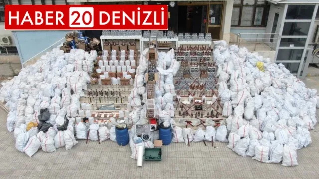 Denizli’de alkol kaçakçılarına büyük darbe