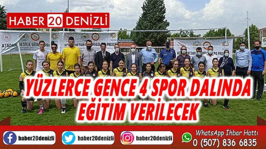 Yüzlerce gence 4 spor dalında eğitim verilecek