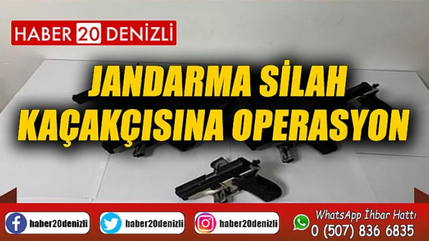 Jandarma silah kaçakçısına operasyon