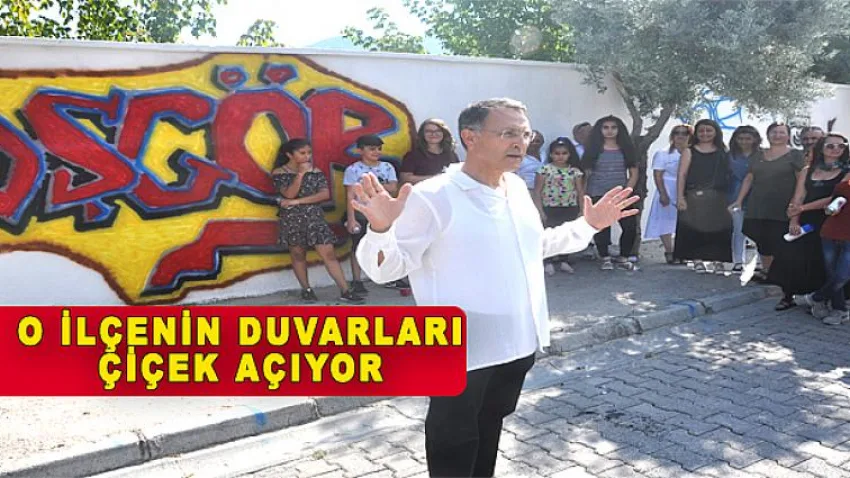 O İlçenin Duvarları Çiçek Açıyor