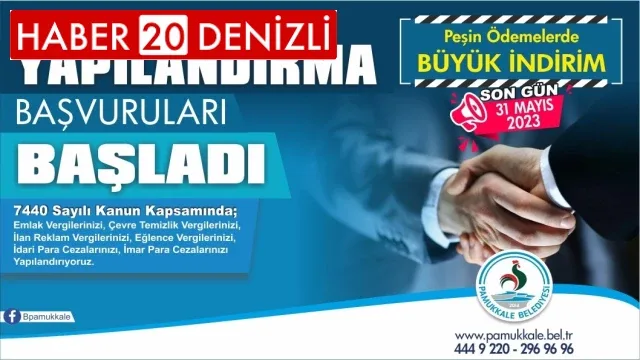 Pamukkale Belediyesinde yapılandırma başvuruları başladı