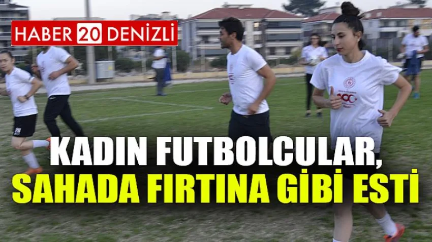 Kadın futbolcular, sahada fırtına gibi esti