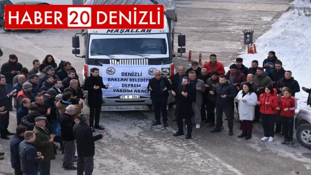baklan belediyesinden deprem bölgesine yardım kamyonu yola çıktı