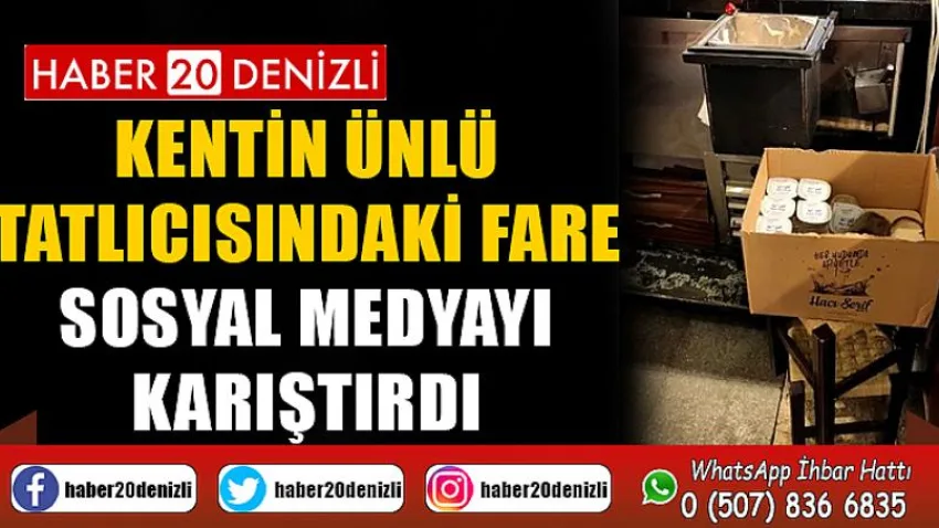 Kentin ünlü tatlıcısındaki fare, sosyal medyayı karıştırdı