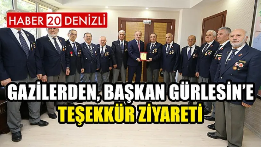 Gazilerden, Başkan Gürlesin’e Teşekkür Ziyareti