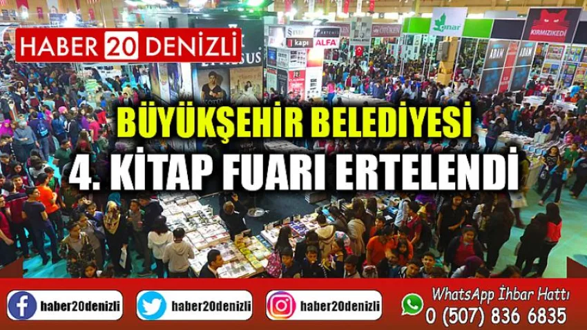 Büyükşehir Belediyesi 4. Kitap Fuarı ertelendi