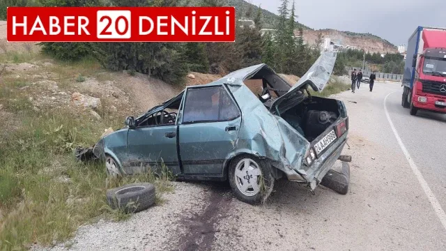 Takla atan otomobil metal yığınına döndü: 2 yaralı