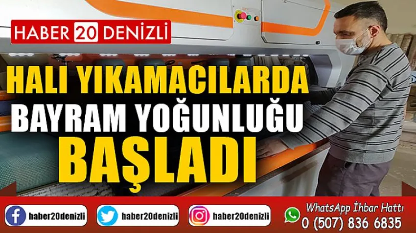 Halı yıkamacılarda bayram yoğunluğu başladı